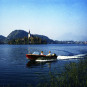 Lake Bled and surroundings still remain among the most popular tourists spots in Slovenia. 1959, photo: Milan Pogačar, MNZS