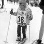 Tekmovanje v teku na smučeh v Kranjski Gori, verjetno v obdobju med letoma 1960 in 1980. / Skiing competition in Kranjska Gora, probably between 1960 and 1980. Foto / Photo: Edi Šelhaus ES-1200/16